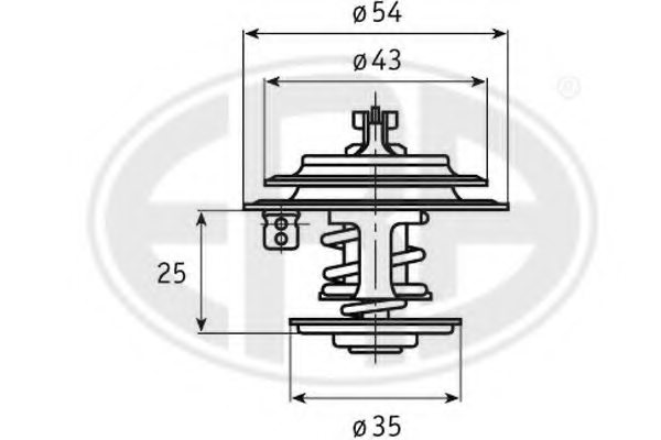 ERA 350282 Thermostat, coolant